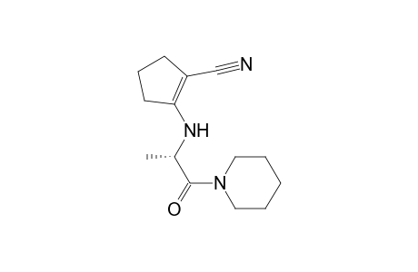Piperidine, 1-[2-[(2-cyano-1-cyclopenten-1-yl)amino]-1-oxopropyl]-, (S)-