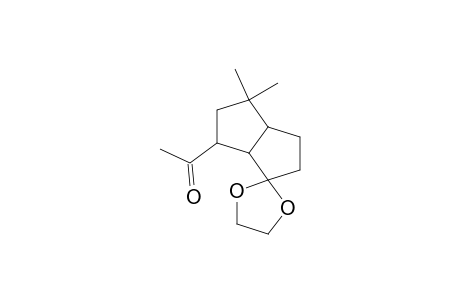 6,6-Dimethyl-8.alpha.-(1-oxoethyl)-1.alpha.,5.alpha.-bicyclo(3.3.0)octan-2-one ethylene acetal