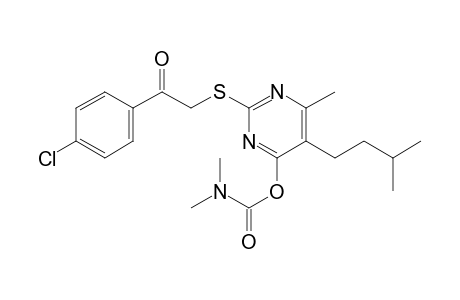 4'-chloro-2-[(4-hydroxy-5-isopentyl-6-methyl-2-pyrimidinyl)thio]acetophenone, dimethylcarbamate (ester)