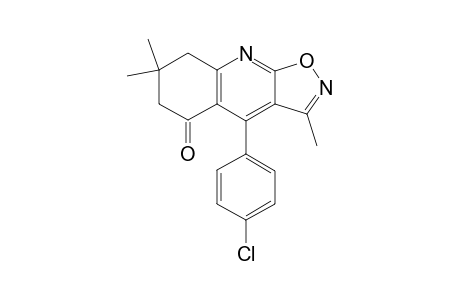 4-(4-Chlorophenyl)-3,7,7-trimethyl-7,8-dihydroisoxazolo[5,4-b]quinolin-5(6H)-one