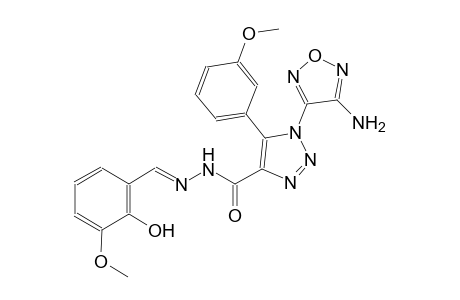 1-(4-amino-1,2,5-oxadiazol-3-yl)-N'-[(E)-(2-hydroxy-3-methoxyphenyl)methylidene]-5-(3-methoxyphenyl)-1H-1,2,3-triazole-4-carbohydrazide