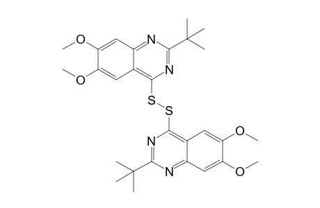 Bis[2-(t-butyl)-6,7-dimethoxyquinazolin-4-yl] disulfide
