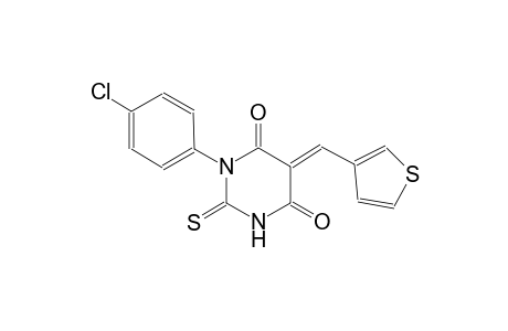 (5E)-1-(4-chlorophenyl)-5-(3-thienylmethylene)-2-thioxodihydro-4,6(1H,5H)-pyrimidinedione