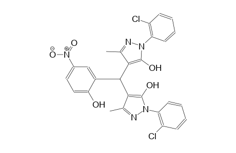 1-(2-chlorophenyl)-4-[[1-(2-chlorophenyl)-5-hydroxy-3-methyl-1H-pyrazol-4-yl](2-hydroxy-5-nitrophenyl)methyl]-3-methyl-1H-pyrazol-5-ol