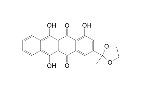1,6,11-trihydroy-3-(2-methyl-1,3-dioxolan-2-yl)-5,12-naphthacenedione