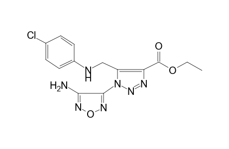 1H-[1,2,3]Triazole-4-carboxylic acid, 1-(4-aminofurazan-3-yl)-5-[(4-chlorophenylamino)methyl]-, ethyl ester