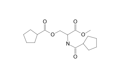 L-Serine, N,o-bis(cyclopentylcarbonyl)-, methyl ester