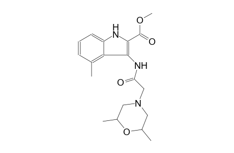 methyl 3-{[(2,6-dimethyl-4-morpholinyl)acetyl]amino}-4-methyl-1H-indole-2-carboxylate