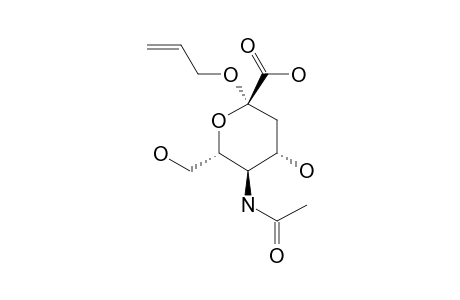 ALLYL-5-ACETAMIDO-3,5-DIDEOXY-ALPHA-D-GALACTO-2-HEPTULOPYRANOSIDONIC-ACID