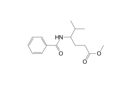 Hexanoic acid, 4-(benzoylamino)-5-methyl-, methyl ester