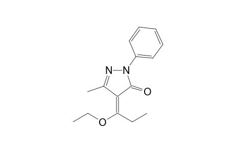 (4E)-4-(1-Ethoxypropylidene)-2-phenyl-5-methyl-2,4-dihydro-3H-pyrazol-3-one
