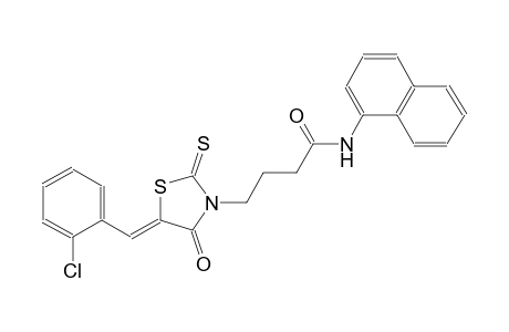 4-[(5Z)-5-(2-chlorobenzylidene)-4-oxo-2-thioxo-1,3-thiazolidin-3-yl]-N-(1-naphthyl)butanamide