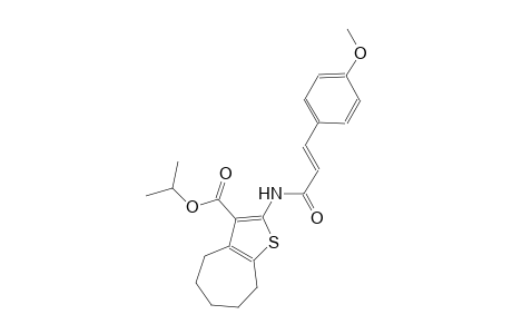 isopropyl 2-{[(2E)-3-(4-methoxyphenyl)-2-propenoyl]amino}-5,6,7,8-tetrahydro-4H-cyclohepta[b]thiophene-3-carboxylate