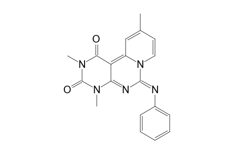 2,4,10-TRIMETHYL-6-(PHENYLIMINO)-PYRIDO-[1',2':3,4]-PYRIMIDO-[4.5-D]-PYRIMIDINE-1,3-(2-H,4-H)-DIONE