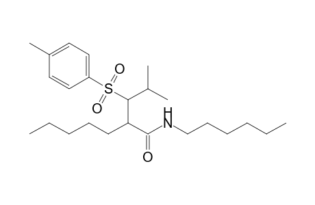 N-Hexyl-2-[2-methyl-1-(p-tolylsulfonyl)propyl]heptanamide