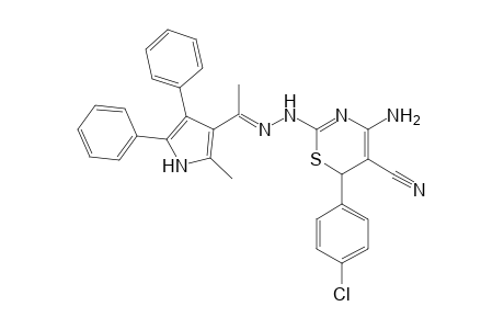 anti-2-[2-{1-(2-Methyl-4,5-diphenyl-1H-pyrrol-3-yl)ethylidene}hydrazino]-4-amino-6-(4-chlorophenyl)-6H-1,3-thiazine-5-carbonitrile