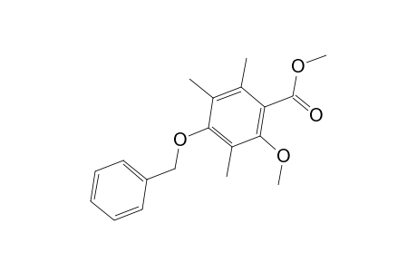 Benzoic acid, 2-methoxy-3,5,6-trimethyl-4-(phenylmethoxy)-, methyl ester