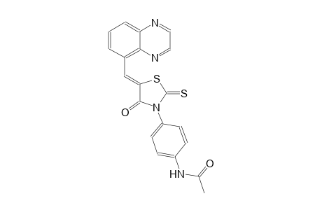 acetamide, N-[4-[(5Z)-4-oxo-5-(5-quinoxalinylmethylene)-2-thioxothiazolidinyl]phenyl]-