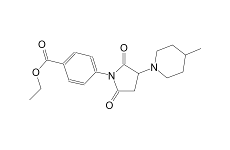 benzoic acid, 4-[3-(4-methyl-1-piperidinyl)-2,5-dioxo-1-pyrrolidinyl]-, ethyl ester