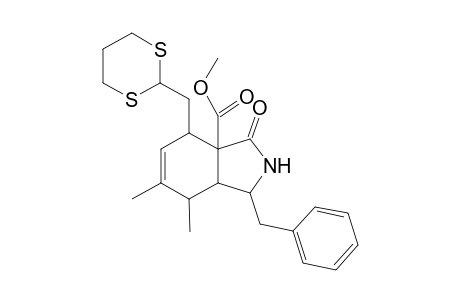 Methyl (1RS,3aSR,4RS,7RS,7aSR)-1,2,3,4,7,7a-hexahydro-4-[(1',3'-dithian-2'-yl)methyl)]-6,7-dimethyl-3-oxo-1-(phenylmethyl)-3aH-isoindole-3a-carboxylate