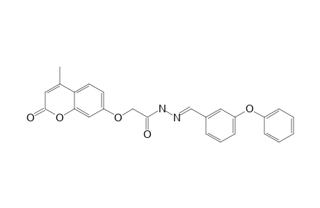 (E)-N'-(3-PHENOXYBENZYLIDENE)-2-(4-METHYL-2-OXO-2H-CHROMEN-7-YLOXY)-ACETOHYDRAZIDE