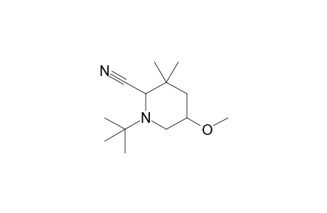 1-tert-Butyl-5-methoxy-3,3-dimethyl-2-piperidinecarbonitrile
