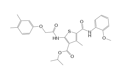 isopropyl 2-{[(3,4-dimethylphenoxy)acetyl]amino}-5-[(2-methoxyanilino)carbonyl]-4-methyl-3-thiophenecarboxylate