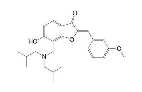 3(2H)-benzofuranone, 7-[[bis(2-methylpropyl)amino]methyl]-6-hydroxy-2-[(3-methoxyphenyl)methylene]-, (2Z)-