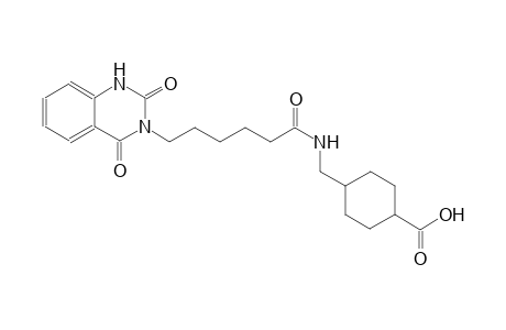 cyclohexanecarboxylic acid, 4-[[[6-(1,4-dihydro-2,4-dioxo-3(2H)-quinazolinyl)-1-oxohexyl]amino]methyl]-