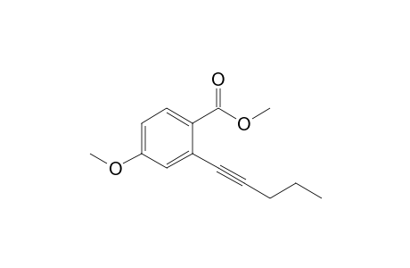 4-Methoxy-2-pent-1-ynyl-benzoic acid methyl ester