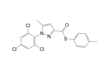 5-methyl-1-(2,4,6-trichlorophenyl)pyrazole-3-carbothioic acid, S-p-tolyl ester