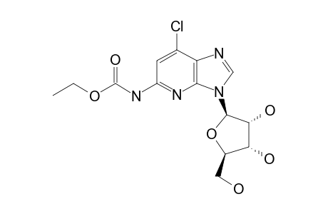 N-[7-chloro-3-[(2R,3R,4S,5R)-3,4-dihydroxy-5-methylol-tetrahydrofuran-2-yl]imidazo[4,5-e]pyridin-5-yl]carbamic acid ethyl ester