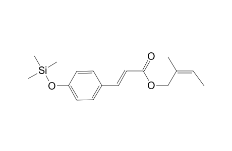 Coumaric acid <(E), p->, 2-methyl-2-butenyl ester, mono-TMS