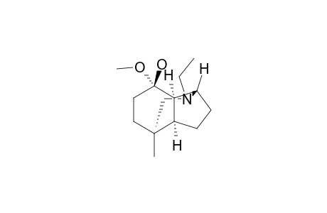 (1.beta.,4.beta.,7.beta.,8.beta.,9.alpha.)3-Ethyl-9-methoxy-1-methyl-3-azatricyclo[5.4.0.0(4,8)]undecan-9-ol