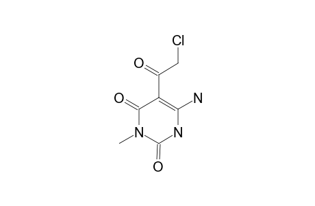 6-AMINO-5-(ALPHA-CHLOROACETYL)-2,4-DIOXO-3-METHYL-1,2,3,4-TETRAHYDRO-PYRIMIDINE