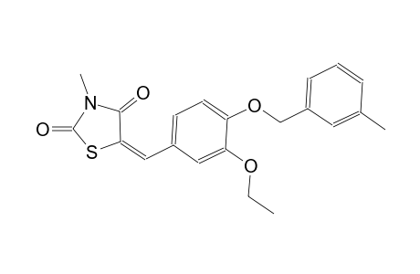 (5E)-5-{3-ethoxy-4-[(3-methylbenzyl)oxy]benzylidene}-3-methyl-1,3-thiazolidine-2,4-dione