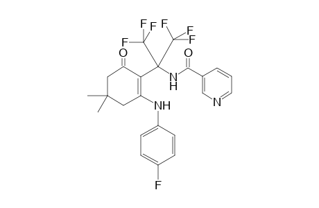 N-(1,1,1,3,3,3-hexafluoro-2-{2-[(4-fluorophenyl)amino]-4,4-dimethyl-6-oxocyclohex-1-en-1-yl}propan-2-yl)pyridine-3-carboxamide