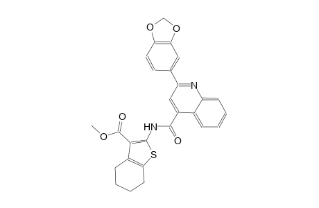 methyl 2-({[2-(1,3-benzodioxol-5-yl)-4-quinolinyl]carbonyl}amino)-4,5,6,7-tetrahydro-1-benzothiophene-3-carboxylate