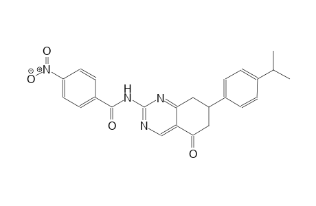 N-[7-(4-isopropylphenyl)-5-oxo-5,6,7,8-tetrahydro-2-quinazolinyl]-4-nitrobenzamide