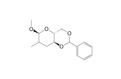 .alpha.-D-arabino-Hexopyranoside, methyl 2,3-dideoxy-2-methyl-4,6-O-(phenylmethylene)-, (R)-