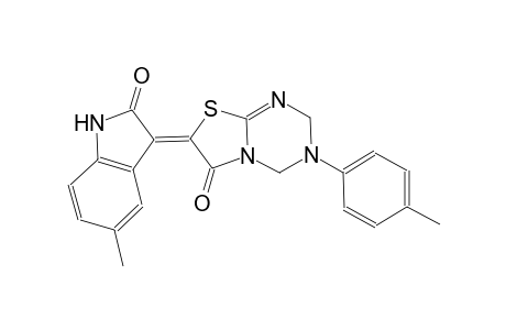 2H-thiazolo[3,2-a][1,3,5]triazin-6(7H)-one, 7-(1,2-dihydro-5-methyl-2-oxo-3H-indol-3-ylidene)-3,4-dihydro-3-(4-methylphenyl)-, (7Z)-