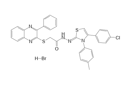 N'-(4-(4-chlorophenyl)-3-p-tolylthiazol-2(3H)-ylidene)-2-(3-phenylquinoxalin-2-ylthio)acetohydrazide hydrobromide