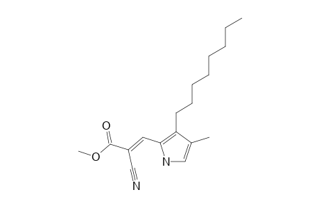 Methyl-(E)-2-cyano-3-(4-methyl-3-octyl-2-pyrrolyl)-propenoate