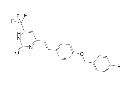 4-[(E)-2-[4-(4-fluorobenzyl)oxyphenyl]vinyl]-6-(trifluoromethyl)-1H-pyrimidin-2-one