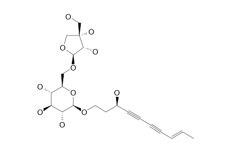 GYMNASTERKOREASIDE-B;(3R)-8-DECENE-4,6-DIYNE-1,3-DIOL-1-O-BETA-D-APIOFURANOSYL-(1->6)-BETA-D-GLUCOPYRANOSIDE