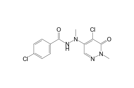 p-chlorobenzoic acid, 2-(5-chloro-1,6-dihydro-1-methyl-6-oxo-4-pyridazinyl)-2-methylhydrazide