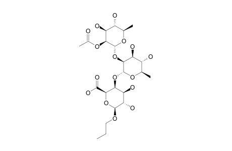 PROPYL-2-O-ACETYL-ALPHA-L-RHAMNOPYRANOSYL-(1->2)-ALPHA-L-RHAMNOPYRANOSYL-(1->4)-BETA-D-GALACTOPYRANOSIDURONIC-ACID