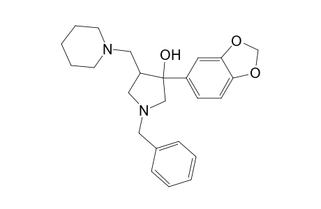 1-benzyl-3-(benzo[1,3] dioxol-5-yl)-4-[(4-piperidin-1-yl)methyl]pyrrolidin-3-ol