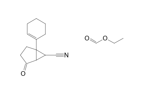 BICYCLO[3.1.0]HEXAN-2-ONE, 6-alpha-CARBOETHOXY-6-beta-CYANO-5-(1-CYCLOHEXEN-1-YL)-, cis-
