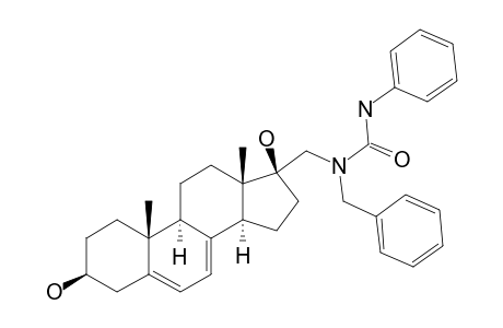 1-BENZYL-1-(3B,17B-DIHYDROXY-ANDROSTA-5,7-DIEN-17A-YLMETHYL)-3-PHENYLUREA